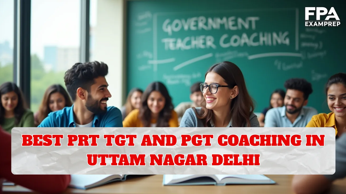 Header image of students at FPA EXAMPREP, the best PRT TGT and PGT coaching in Uttam Nagar Delhi.